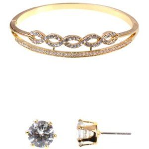 NIB Infinity Bracelet & Cubic Zirconium Ea…